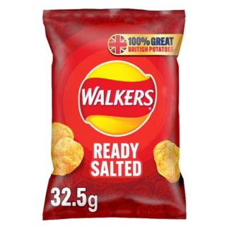 Walkers Crisps Ready Salted 32.5g (Case Of 32)