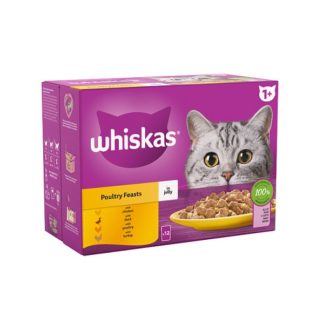 Whiskas Pouch Poultry Feast 12x85g (Case Of 4)