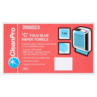 CP 1Ply CFold Blue Paper Twl 12x240s