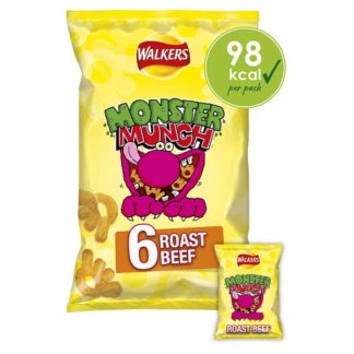 Monster Munch Roast Beef 6pk (Case Of 18)
