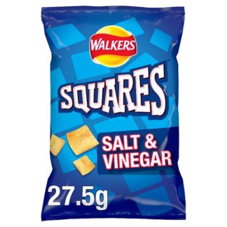 Walkers Salt/Vin Squares 27.5g (Case Of 32)