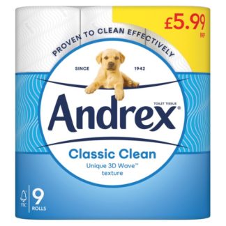 Andrex Classic Clean PM599 9Roll (Case Of 4)