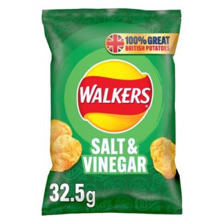 Walkers Crisp Salt & Vinegar 32.5g (Case Of 32)