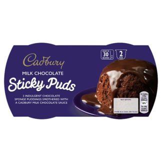 Cadburys MlkChoc Sticky Puds 2x95g (Case Of 4)