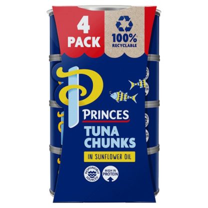 Princes Tuna Chunks/Oil 4pk 4x145g (Case Of 6)