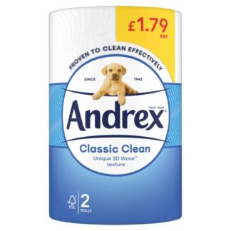 Andrex Classic Clean PM179 2Roll (Case Of 12)
