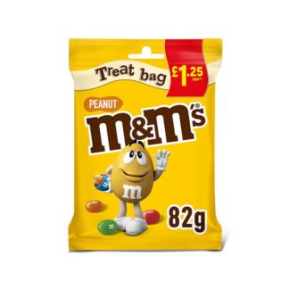M&Ms Peanut Treat Bag PM 82g (Case Of 16)