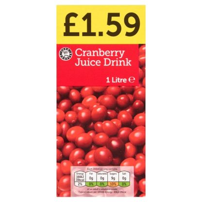 ES Cranberry Juice PM159 1ltr (Case Of 12)