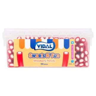 Vidal Strawberry Pencils 100pcs (Case Of 6)