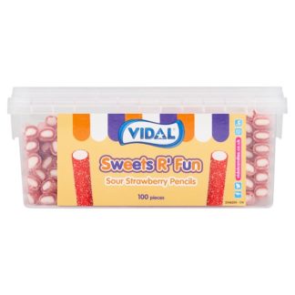 Vidal Fizzy Strawberry Penci 60pcs (Case Of 6)