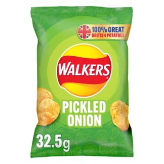 Walkers Crisps Pickled Onion 32.5g (Case Of 32)