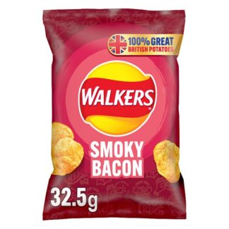 Walkers Crisps Smoky Bacon 32.5g (Case Of 32)