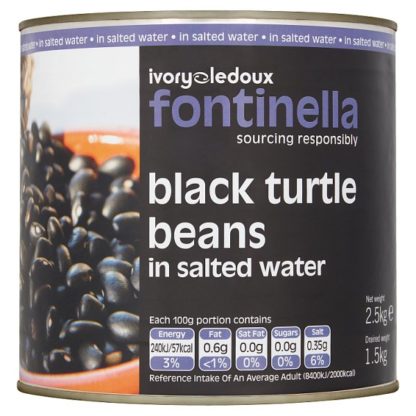 Fontinella Black TurtleBeans 2.5kg (Case Of 6)