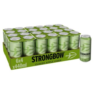 Strongbow Cloudy Apple Cans 4x440ml (Case Of 6)