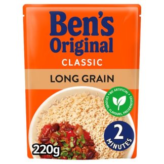 Bens Orig Long Grain Rice 220g (Case Of 6)