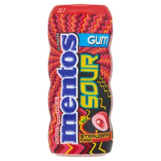 Mentos Gum Sour Strwbrry Btl 30g (Case Of 10)