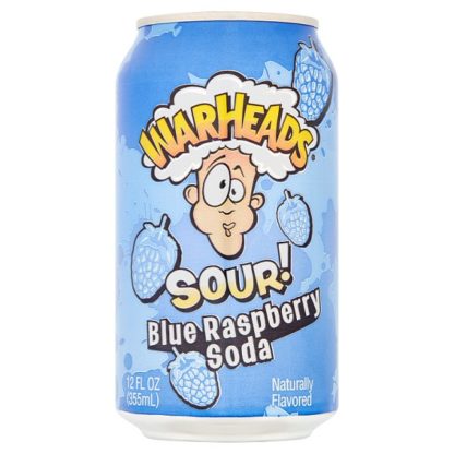 Warheads Blue Raspberry Soda 355ml (Case Of 12)