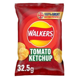 Walkers Crisp Tomato Ketchup 32.5g (Case Of 32)