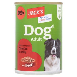 Jacks Dog Beef/Jly PM99 Can 415g (Case Of 12)