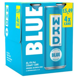 WKD Blue Can PM549 4x250ml (Case Of 6)