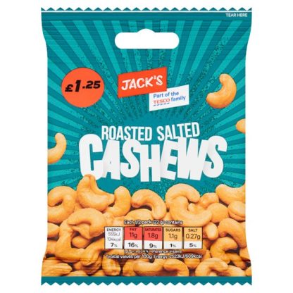 Jacks Sltd Cashew Nuts PM125 45g (Case Of 24)