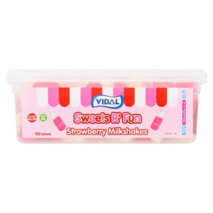 Vidal Strawberry Milkshakes 120pcs (Case Of 6)