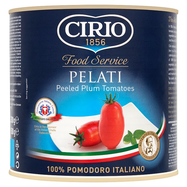 Ciro Peeled Plum Tomatoes 2.5kg Case Of 6 RaceTrackWOW