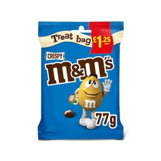M&Ms Crispy Treat Bag PM 77g (Case Of 16)