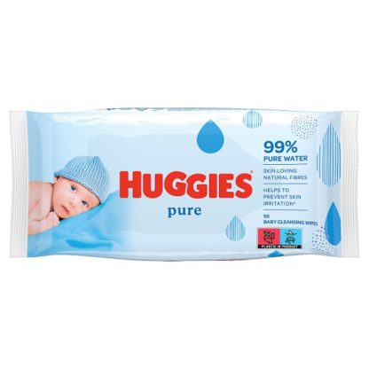 Huggies Pure Baby Wipes 56s (Case Of 10)