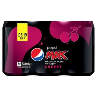 Pepsi Max Cherry M/pk PM319 6x330ml (Case Of 4)