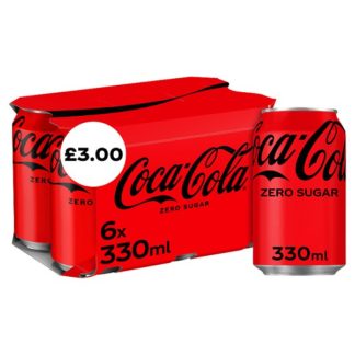 Coca Cola Zero M/pk PM300 6x330ml (Case Of 4)