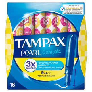Tampax Compak Pearl Regular 16pk (Case Of 4)