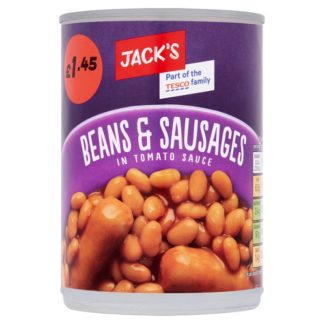 Jacks Bean/Sausages PM145 395g (Case Of 6)