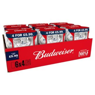 Budweiser PM599 4x440ml (Case Of 6)