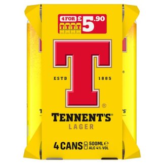 Tennents Lager PM590 4x500ml (Case Of 6)
