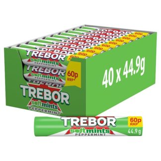 Trebor Softmints Pepmnt PM60 40g (Case Of 40)