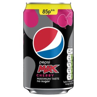 Pepsi Max Cherry PM85 Can 330ml (Case Of 24)