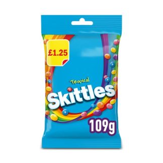 Skittles Tropical Bag PM125 109g (Case Of 14)