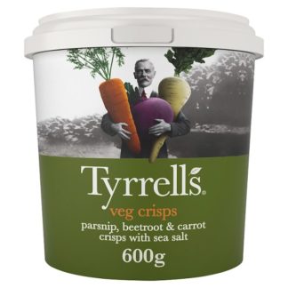 Tyrrells Veg Crisps Tub 600g (Case Of 4)