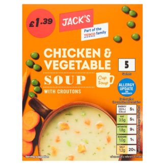 Jacks Ckn&Veg Cup Soup PM139 5x22g (Case Of 7)