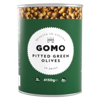 Gomo Pitted Green Olives 4.15kh (Case Of 3)
