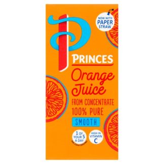 Princes Orange Paper Straws 200ml (Case Of 27)